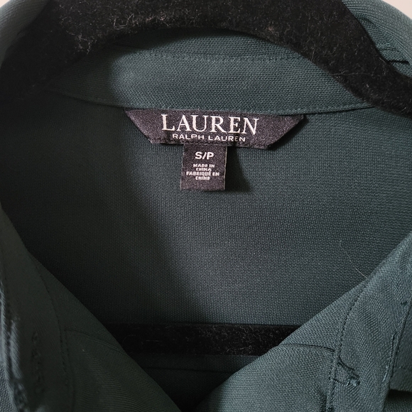 RALPH LAUREN Green blouse shirt gold details size S - Picture 3 of 9
